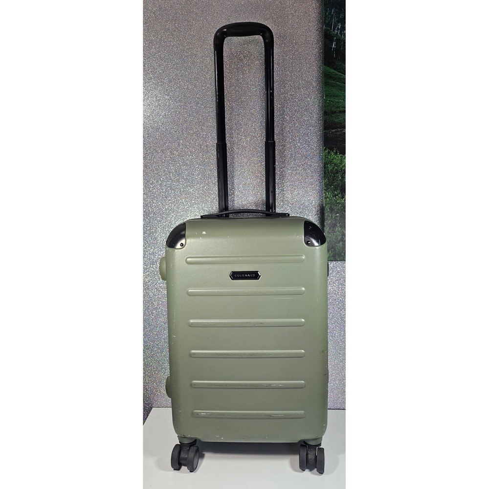 SOLGAARD Carry-On Suitcase Granada Green Hardshell Spinner Luggage TSA Lock, USB